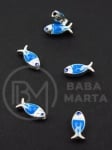 Mărgele metallice peștișor 12x5x4mm gaură 1.5mm 5 buc 304360