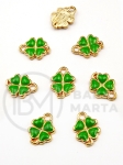 Pandantiv metalic trifoi 13x10mm 5 buc 304367