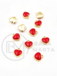 Element de conectare metalic 8x7.5mm inimă 5 bucăți 304402