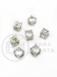 Mărgele cubice 5x5x5mm din alamă cu zirconiu 305210