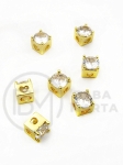 Mărgele cubice 5x5x5mm din alamă cu zirconiu 305211