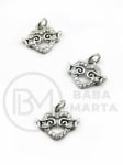 Pandantiv inimă 10x13mm alamă cu zirconii forjat 305392