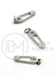 Pandantiv ac 15x5mm alamă cu zirconii forjat 305396