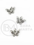 Pandantiv butterfly din alamă 8x13mm cu zirconiu forged 305400