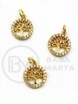 Pendant copac din alamă 11.5 mm cu zirconii forjate 305419