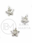 Pandantiv fluture 10x13mm alamă cu zirconiu 305430