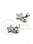 Pandantiv 16x10mm alamă cu zirconiu 305437