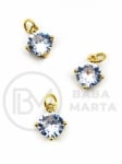 Pandantiv 12x8mm alamă cu zirconiu 305439