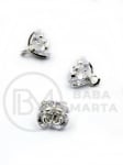 Pendant din alamă 8x7mm cu zirconiu 305440