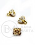Pendant din alamă 8x7mm cu zirconiu 305441