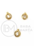 Pandantiv 12x10mm alamă cu zirconiu 305443