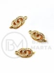 Element de conectare 15x7mm alamă cu zirconiu 305454