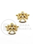 Conector înger 19x16mm alamă cu zirconii 305459