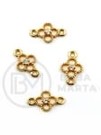 Element de conectare alamă 12x7mm cu zirconium 305463