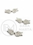Conector aripi de înger 22x10mm alamă cu zirconii 305469