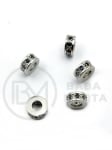 Margele 7.5x3.5mm alamă cu zirconiu 305479