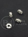 Margele 7x3.5mm alamă cu zirconiu 305482