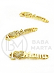 Inscripția elementului MOM 28x5x3.5mm cu zirconii forjate 305511