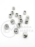 Mărgele cubice de culoare nichel, 4 mm, acoperit cu alamă, 10 buc. 305931