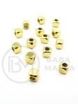 Mărgele cubice aurite 4mm, alamă placată cu aur, 10 buc. 305932