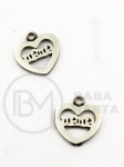Pandantiv inimă Mama 13x1.5mm OȚEL (304) 1 bucată 305973