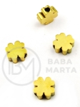 Mărgele trifoi 8x3.5mm OȚEL (304) placat cu aur 1 bucată 305976