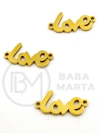 Element de conectare pentru inscripționare 16x7x1mm OȚEL (304) placat cu aur 3 pieces 305982