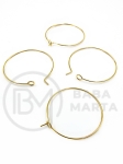 Cercei rotunzi 40x1mm OȚEL culoare aurie 4 buc 305987
