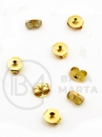 Dop de cercei 4.5x5x3mm OȚEL (304) placat cu aur 20 bucăți 305988