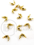 Vârf 6x3mm OȚEL (304) diametru interior 2.4mm placat cu aur 10 bucăți 305991