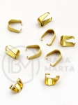 Capac pendantiv 8x7x4mm OȚEL (304) placat cu aur 10 bucăți 305992