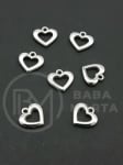 Pandantiv metalic cu inimă 11x12mm 20 buc 306591