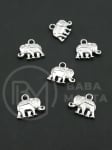 Pandantiv metalic elefant 12x14mm 10 bucăți 306595