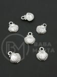 Pandantiv metalic cu scoică 14x12mm, 10 bucăți, 306600