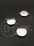 Element de conectare 18x12x2mm OȚEL (304) încastrare 10mm 5 bucăți 307930