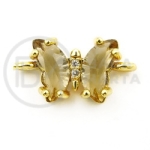 Fluture 14x8mm alamă cu zirconii forjate 1 bucată 308152