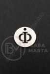 Pandantiv litera F oțel 13x1mm gaură 1.5mm 1 buc 305586