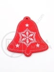 Clopoțel de Crăciun din lemn 50x45x3mm hole 2mm 1 pachet 5 buc 182327