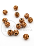 Mărgele 8mm imitație lemn gaură 2mm 40g ~180 buc 311832