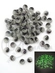 Mărgele Yin și Yang 7x3.8mm LUMINOASE gaură 1.5mm 1 pachet 20 buc 312919