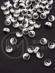 Mărgele Yin și Yang 7x3.5mm gaură 1.2mm 20 bucăți 312920