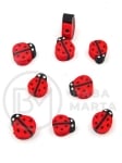 Mărgele FIMO ~8~10x~4.5mm buburuză 10 buc 312932