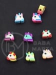 Mărgele FIMO ~8~10x~4.5mm unicorni 10 buc 312934