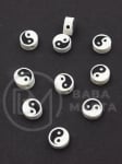 Mărgele FIMO Yin și Yang 9~10x4.5mm 10 buc 312941