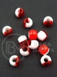 Margele 11.5x9.5mm alb și roșu 40g ~66buc 312954