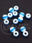 Margele 11,5x10mm alb și albastru 40g ~57 buc 312955