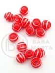 Margele 11.5x10mm alb și roșu 40g ~55buc 312960