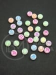 Mărgele LUMINOASE 7x4mm liter mix 40grame ~350 bucăți 312962