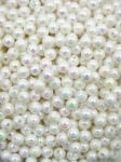 Mărgele albe 5mm efect AB 40 grame ~680 buc 312964
