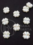 Trifoi 12x3.5mm alb AB gaură arc 1mm 40 grame ~135 bucăți 312966